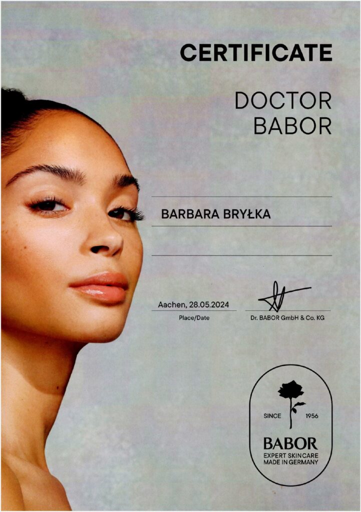 Certyfikat Doctor Babor: Barbara Bryłka, Aachen, 28.05.2024